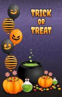 trik or treat halloween-poster vector