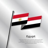 illustratie van Egypte vlag sjabloon vector