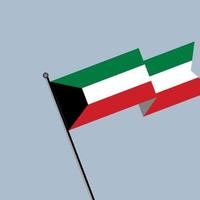illustratie van Koeweit vlag sjabloon vector