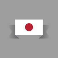 illustratie van Japan vlag sjabloon vector