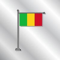 illustratie van Mali vlag sjabloon vector