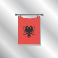 illustratie van Albanië vlag sjabloon vector