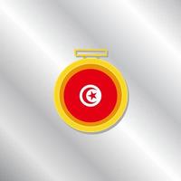illustratie van Tunesië vlag sjabloon vector