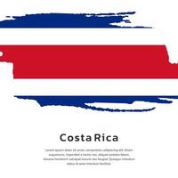 illustratie van costa rica vlag sjabloon vector