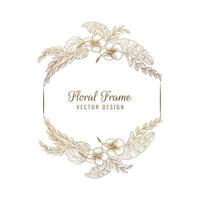 elegante circulaire bruiloft bloemen frame achtergrond vector