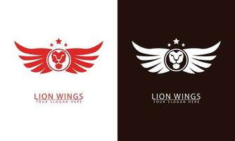 gevleugeld leeuw silhouet gezicht icoon vector logo