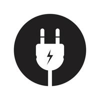 elektrisch inpluggen icoon logo vector vlak ontwerp