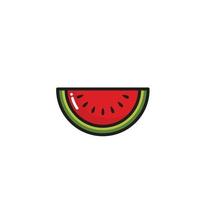 watermeloen fruit icoon logo ontwerp vector