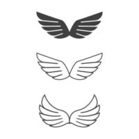 valk vleugel pictogram sjabloon vector