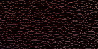 donkerblauw, rood vectorpatroon met gebogen lijnen. vector