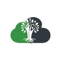 familie boom en wortels wolk vorm logo ontwerp. familie boom symbool icoon logo ontwerp vector