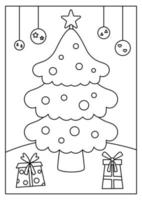 afdrukbare Kerstmis kleur bladzijde voor kinderen werkzaamheid vector