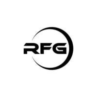 rfg brief logo ontwerp in illustrator. vector logo, schoonschrift ontwerpen voor logo, poster, uitnodiging, enz.
