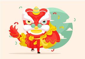 Lion Dance Vector Illustratie