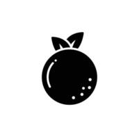 oranje fruit icoon ontwerp vector