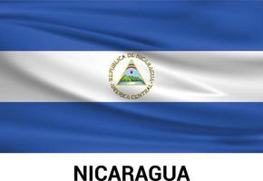 Nicaragua vlaggen ontwerp vector