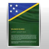 Solomon eilanden vlag ontwerp vector