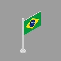 illustratie van Brazilië vlag sjabloon vector