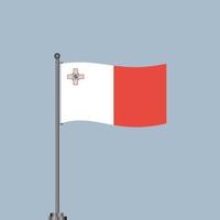 illustratie van Malta vlag sjabloon vector