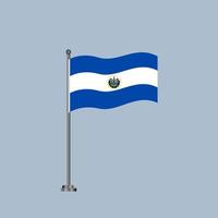 illustratie van el Salvador vlag sjabloon vector