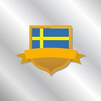 illustratie van Zweden vlag sjabloon vector