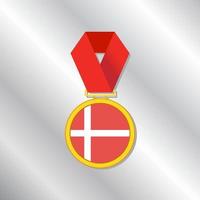 illustratie van Denemarken vlag sjabloon vector