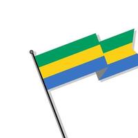 illustratie van Gabon vlag sjabloon vector