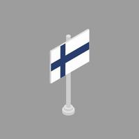 illustratie van Finland vlag sjabloon vector