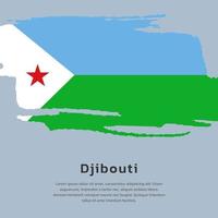 illustratie van Djibouti vlag sjabloon vector