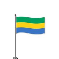 illustratie van Gabon vlag sjabloon vector