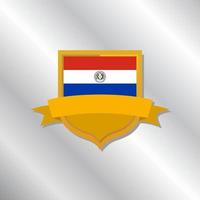 illustratie van Paraguay vlag sjabloon vector