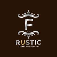 brief f rustiek vector logo sjabloon ontwerp voor mode, bruiloft, spa, salon, hotel, restaurant, schoonheid zorg