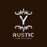 brief y rustiek vector logo sjabloon ontwerp voor mode, bruiloft, spa, salon, hotel, restaurant, schoonheid zorg