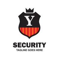 alfabetisch logo van veiligheid compnay en typografie vector