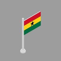 illustratie van Ghana vlag sjabloon vector