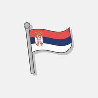 illustratie van Servië vlag sjabloon vector