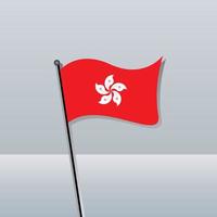 illustratie van hong Kong vlag sjabloon vector