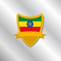 illustratie van Ethiopië vlag sjabloon vector