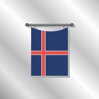 illustratie van IJsland vlag sjabloon vector