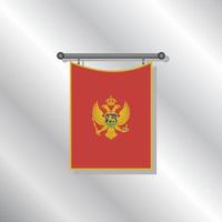 illustratie van Montenegro vlag sjabloon vector