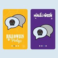 gelukkig halloween uitnodiging ontwerp met babbelen vector