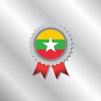 illustratie van Myanmar vlag sjabloon vector