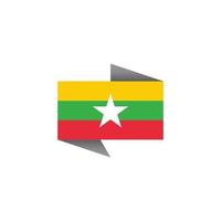 illustratie van Myanmar vlag sjabloon vector