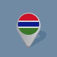 illustratie van Gambia vlag sjabloon vector