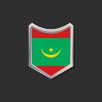 illustratie van mauritania vlag sjabloon vector