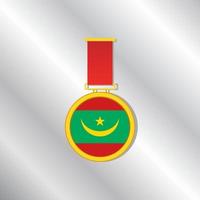 illustratie van mauritania vlag sjabloon vector