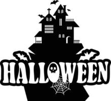 halloween ontwerp met typografie en wit achtergrond vector vector illustratie