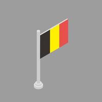 illustratie van belgie vlag sjabloon vector