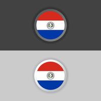illustratie van Paraguay vlag sjabloon vector