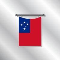 illustratie van Samoa vlag sjabloon vector